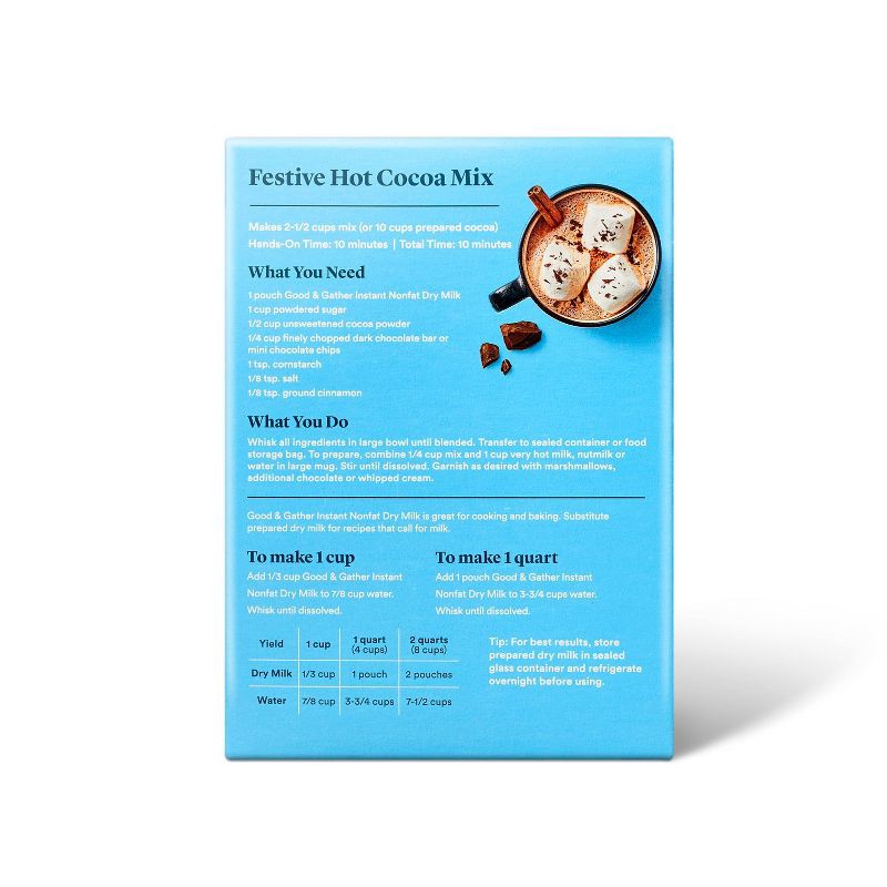 slide 3 of 4, 3ct Instant Non-Fat Dry Milk 9.6oz - Good & Gather™, 3 ct, 9.6 oz