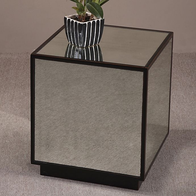 slide 2 of 2, Uttermost Matty Mirrored Cube Table, 1 ct