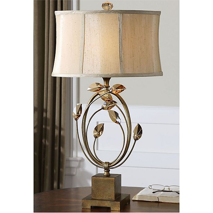 slide 2 of 2, Uttermost Alenya Table Lamp - Gold with Bell-Shaped Shade, 1 ct