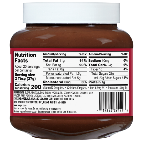 slide 5 of 5, Meijer Hazelnut Spread, 26.5 oz, 26.5 oz