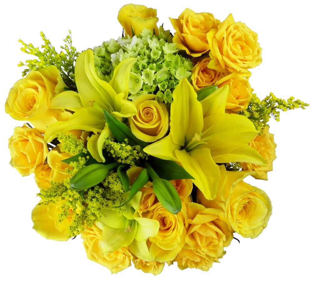 slide 1 of 1, BLOOM HAUS Enchanted Yellow Rose Boquet, 15 ct