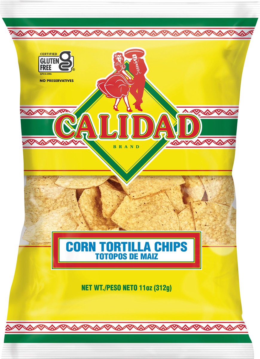 slide 3 of 3, Calidad Yellow Tortilla Chip, 11 oz