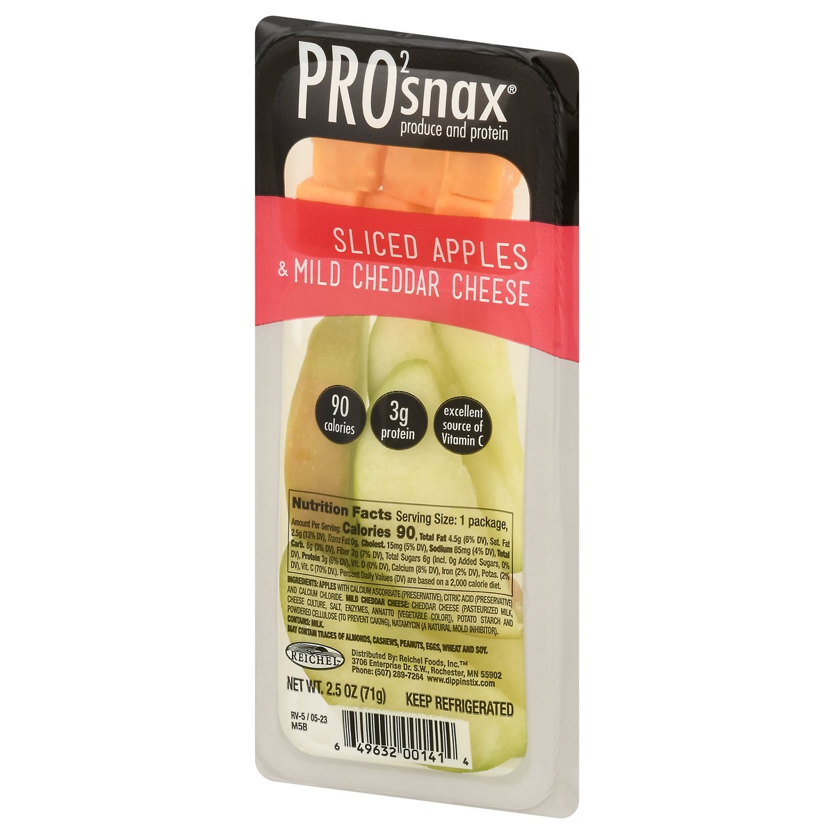 slide 8 of 13, Pro2snax Sliced Apples & Mild Cheddar Cheese 2.5 oz, 2.5 oz