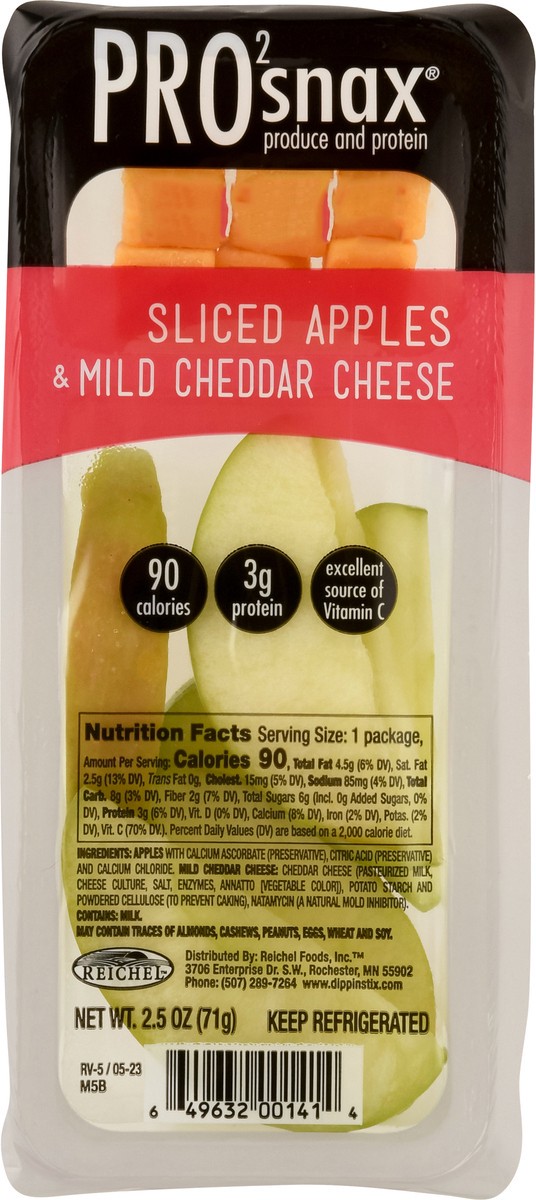 slide 10 of 13, Pro2snax Sliced Apples & Mild Cheddar Cheese 2.5 oz, 2.5 oz