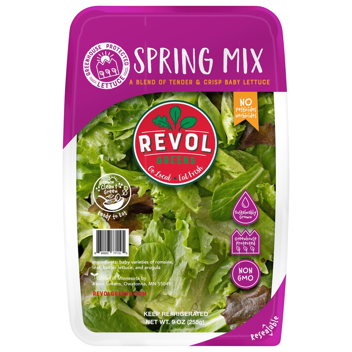 slide 2 of 5, Revol Greens Family Size Spring Mix, 9 oz