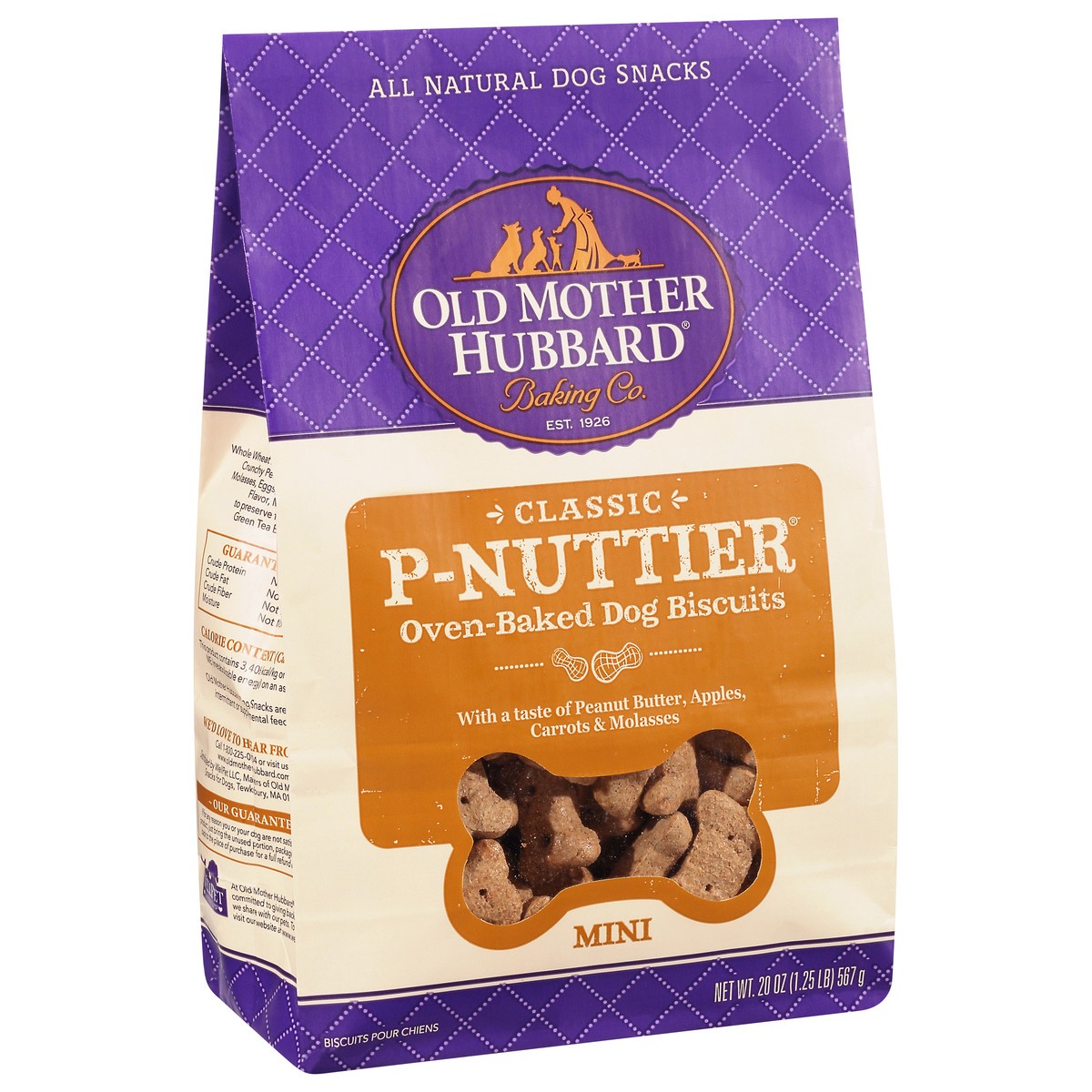 slide 2 of 9, Old Mother Hubbard Mini P-nuttier Oven-baked Dog Biscuits, 20 oz