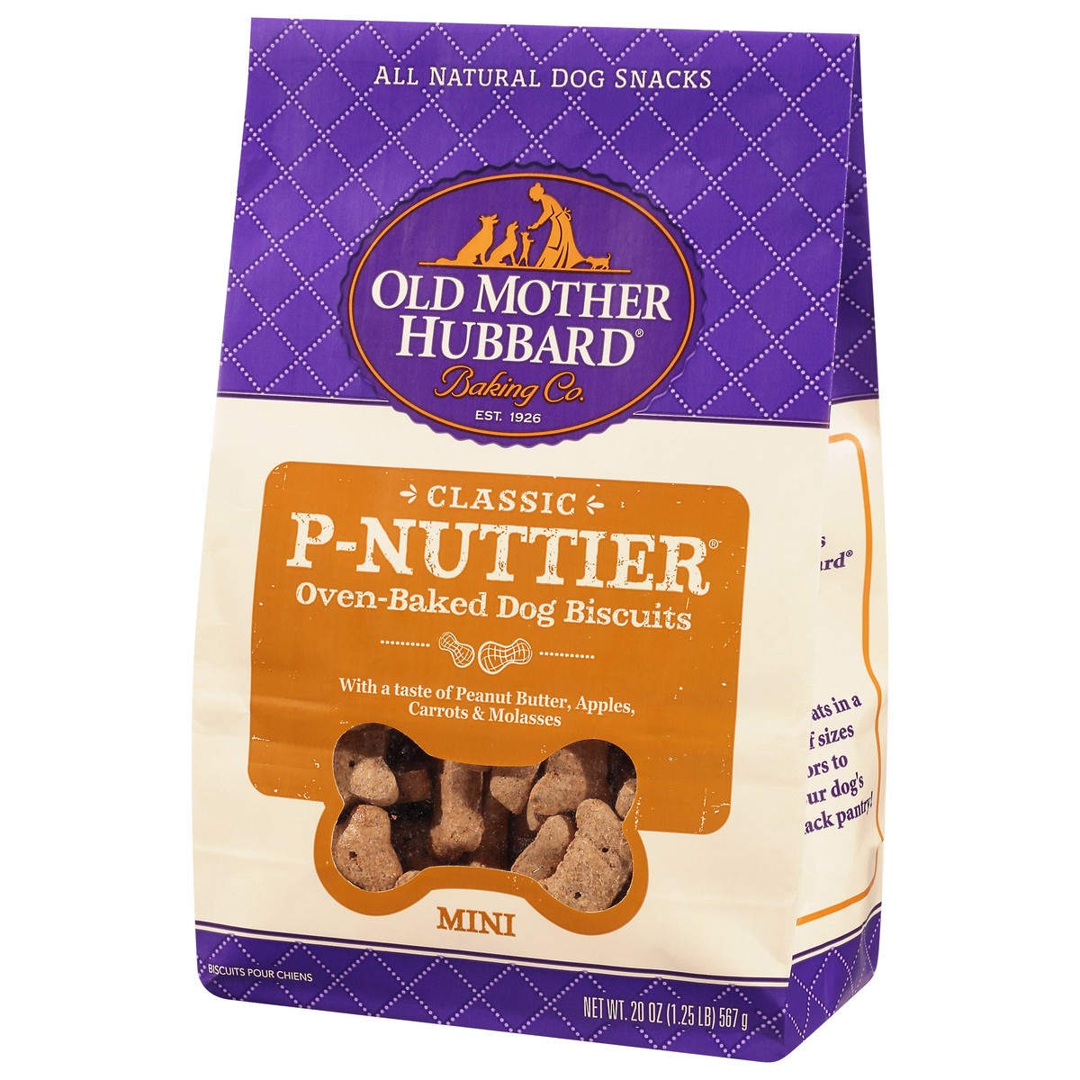 slide 3 of 9, Old Mother Hubbard Mini P-nuttier Oven-baked Dog Biscuits, 20 oz