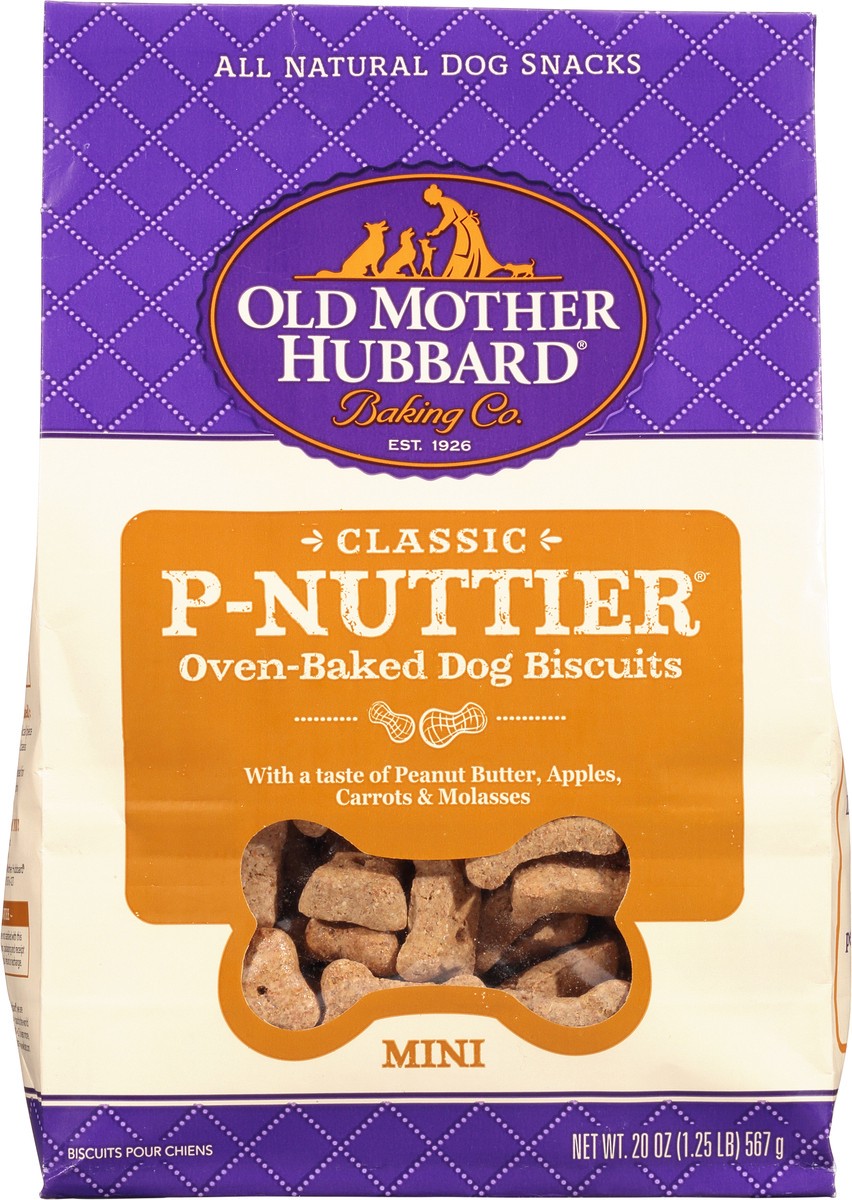 slide 6 of 9, Old Mother Hubbard Mini P-nuttier Oven-baked Dog Biscuits, 20 oz