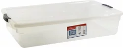 Rubbermaid Clever Store Basic Latch Storage Bin With Lid - Clear
