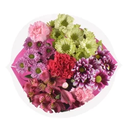 Bloom Haus Ruffle Bouquet - Yellow / Lavender / Lime Green