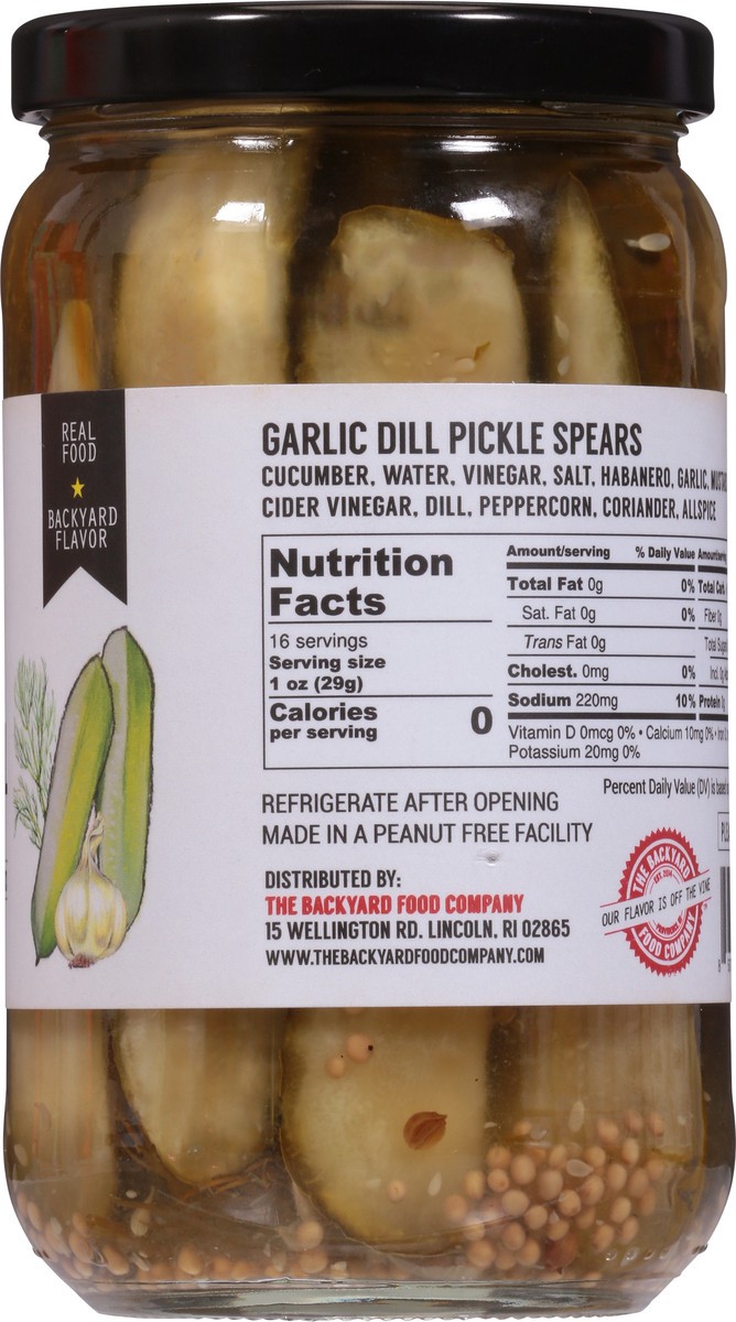 slide 11 of 13, The Backyard Food Company Old Fashioned Garlic Dill Pickle Spears 1 lb, 16 oz