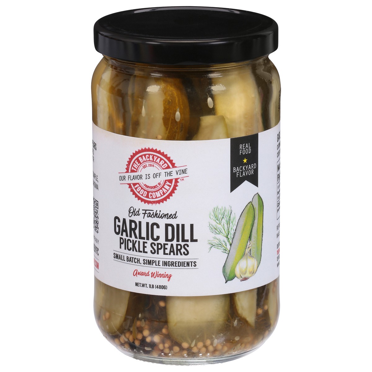 slide 9 of 13, The Backyard Food Company Old Fashioned Garlic Dill Pickle Spears 1 lb, 16 oz