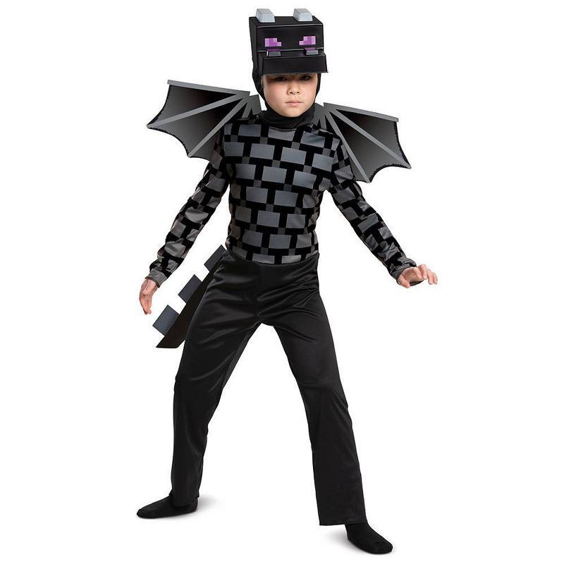 slide 1 of 1, Mojang Synergies AB Kids' Minecraft Ender Dragon Classic Halloween Costume Jumpsuit L (10-12), 1 ct