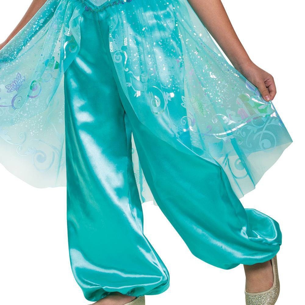 Kids' Deluxe Disney Princess Jasmine Halloween Costume Jumpsuit M (7-8) 1  ct