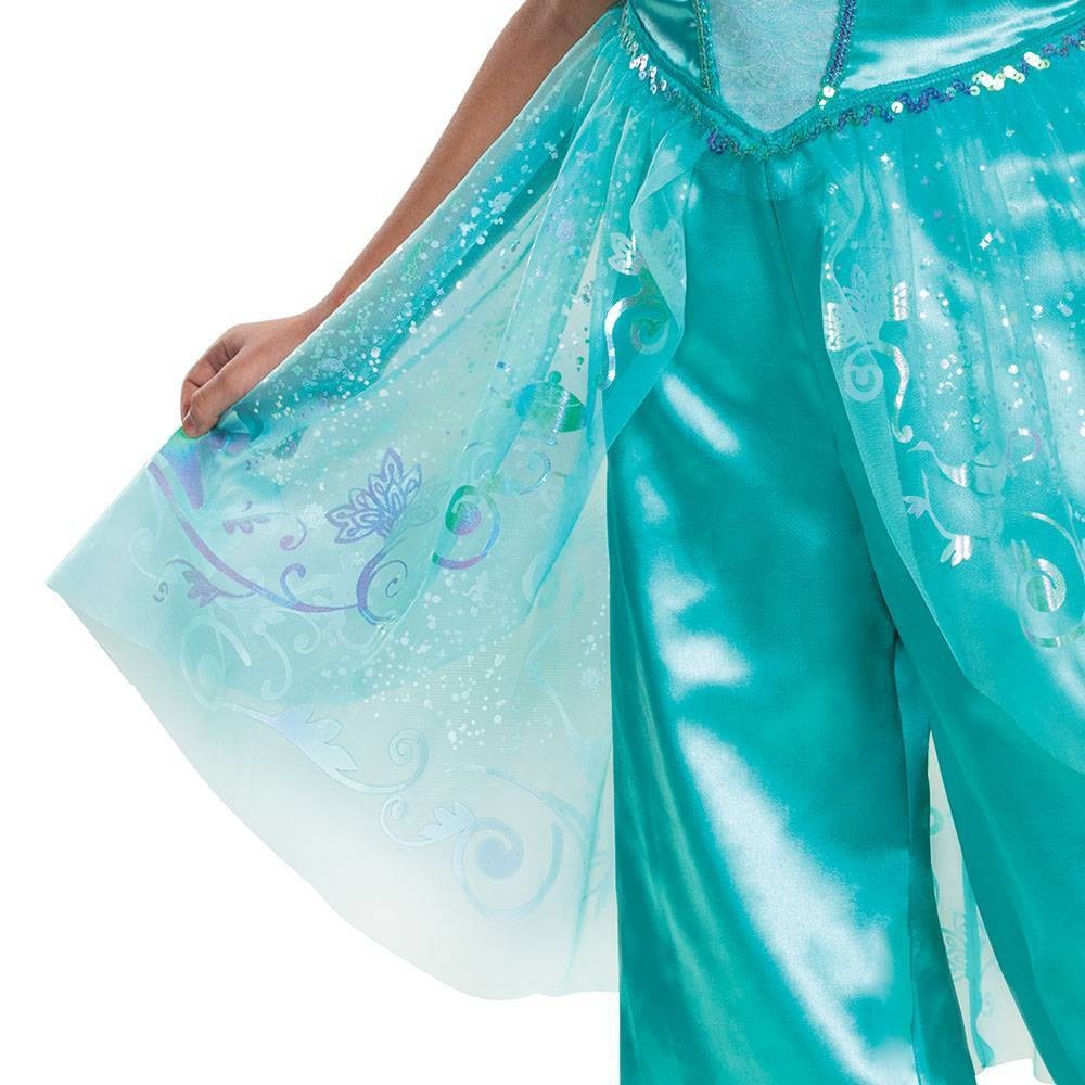 slide 4 of 4, Kids' Deluxe Disney Princess Jasmine Halloween Costume Jumpsuit M (7-8), 1 ct