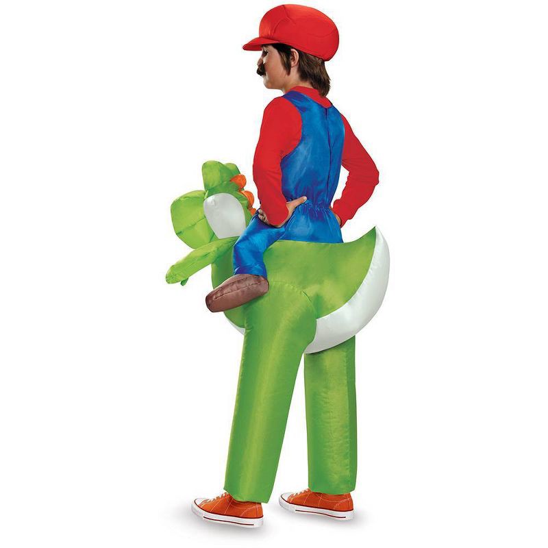 slide 2 of 6, Nintendo Kids' Super Mario Yoshi Inflatable Riding Halloween Costume One Size, 1 ct