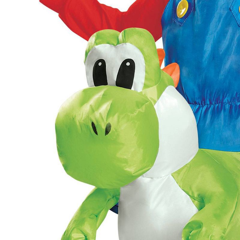 slide 3 of 6, Nintendo Kids' Super Mario Yoshi Inflatable Riding Halloween Costume One Size, 1 ct