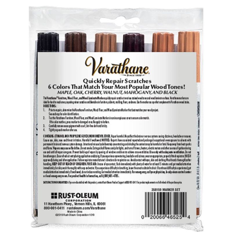 slide 2 of 4, Rust-Oleum 6pk Varathane Wood Repair Marker, 6 ct
