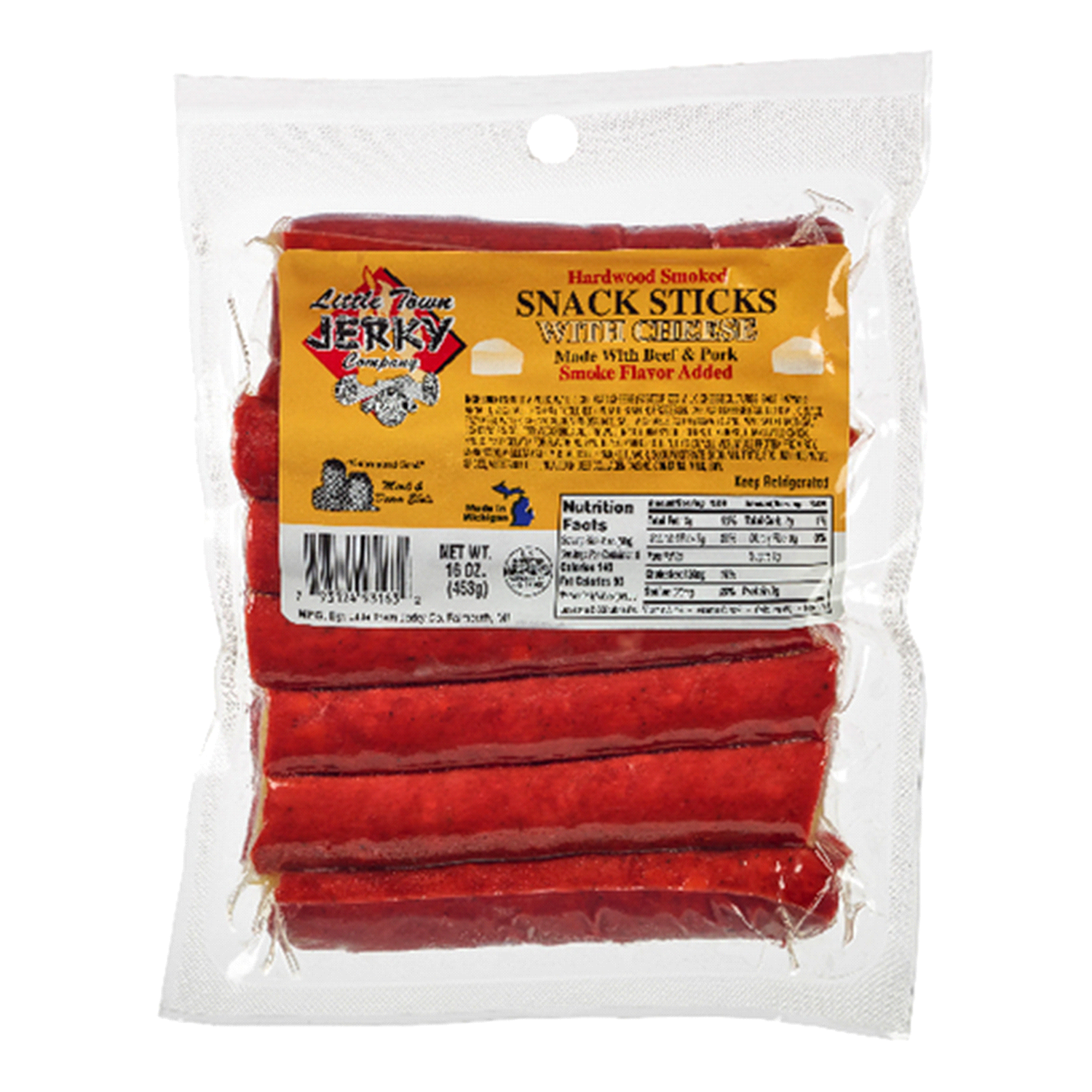 slide 1 of 1, OTHER-NATIONAL Little Town Snack Sticks With Cheese, 16 oz