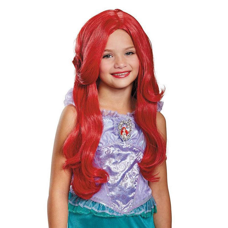 slide 1 of 6, Disney Princess The Little Mermaid Ariel Kids' Halloween Wig, 1 ct