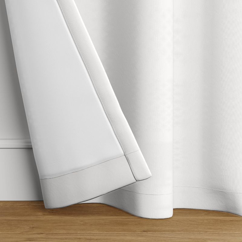 slide 3 of 5, 42"x63" Room Darkening Heathered Window Curtain Panel White - Room Essentials™, 1 ct
