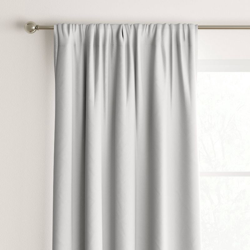 slide 1 of 5, 42"x84" Room Darkening Heathered Window Curtain Panel White - Room Essentials™: Noise Reduction, UV Protection, Thermal Insulated, 1 ct