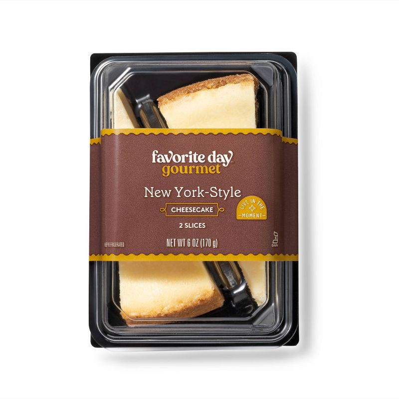 slide 1 of 3, New York Style Cheesecake - 6oz/2ct - Favorite Day™, 2 ct; 6 oz