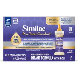 Similac Pro-Total Comfort Ready to Feed Infant Formula Bottles - 2 fl oz/8ct