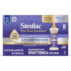 Similac Pro-Total Comfort Ready to Feed Infant Formula Bottles - 2 fl oz/8ct