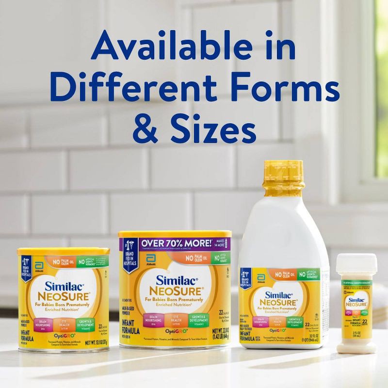 slide 10 of 11, Similac Neosure Ready to Feed Infant Formula Bottles - 2 fl oz Each/8ct, 8 ct; 2 fl oz
