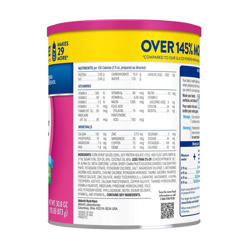 slide 2 of 9, Similac Soy Isomil Powder Infant Formula - 30.8oz, 30.8 oz