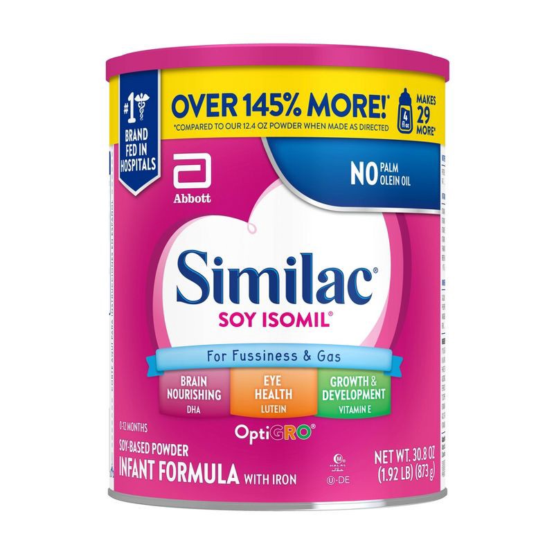 slide 1 of 9, Similac Soy Isomil Powder Infant Formula - 30.8oz, 30.8 oz
