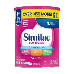 Similac Soy Isomil Powder Infant Formula - 30.8oz