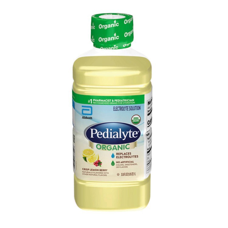 Pedialyte Organic Oral Electrolyte Solution Crisp Lemon Berry 33.8