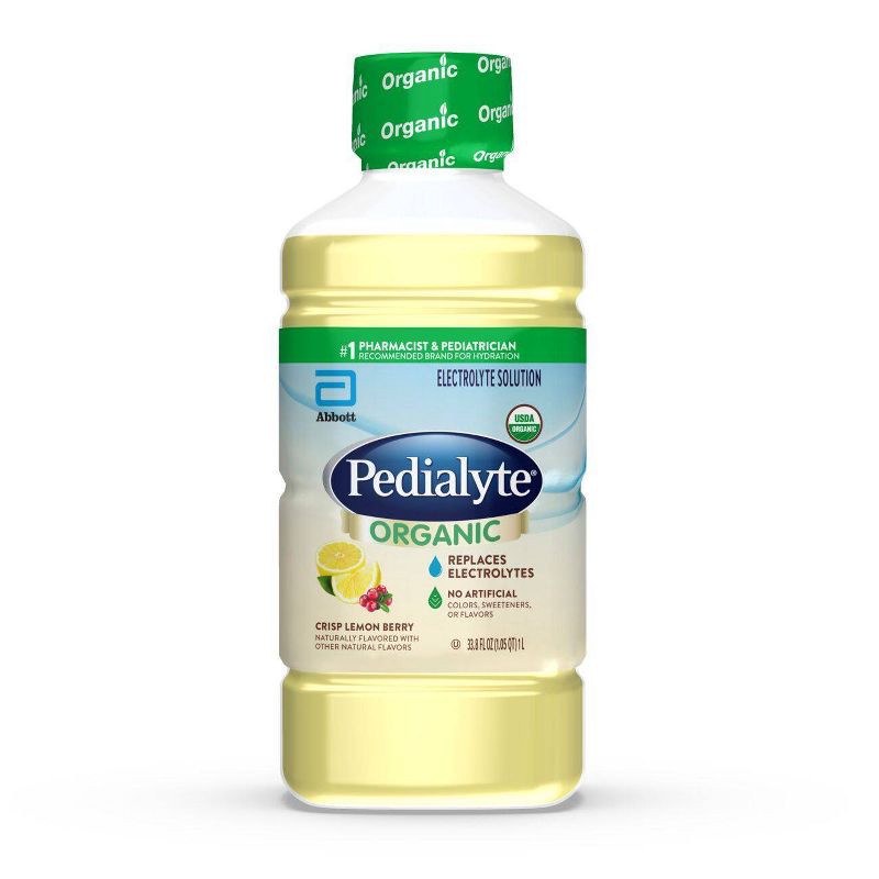 slide 1 of 1, Pedialyte Organic Oral Electrolyte Solution - Crisp Lemon Berry - 33.8 fl oz, 33.8 fl oz