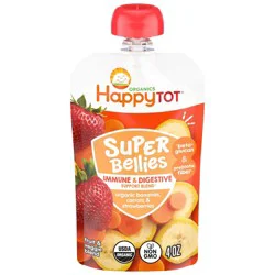 HappyTot Happy Tot Super Bellies Organic Bananas, Carrots & Strawberries Toddler Pouch - 4oz: Vegan, Ready to Eat