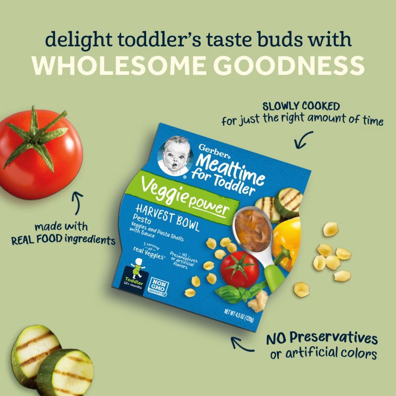 slide 4 of 6, Gerber Baby FoodHarvest Bowl Garden Tomato Toddler Meals - 4.5oz, 4.5 oz