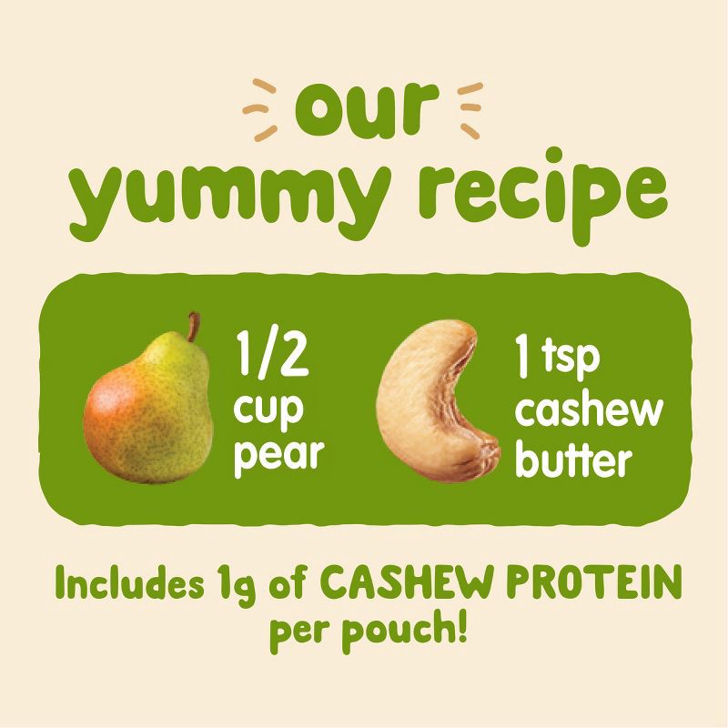 slide 7 of 8, Happy Baby Nutty Blends Organic Pears & Cashew Butter Baby Food Pouch - 3oz, 3 oz