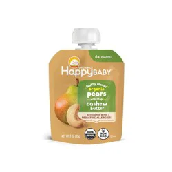 Happy Baby Nutty Blends Organic Pears & Cashew Butter Baby Food Pouch - 3oz
