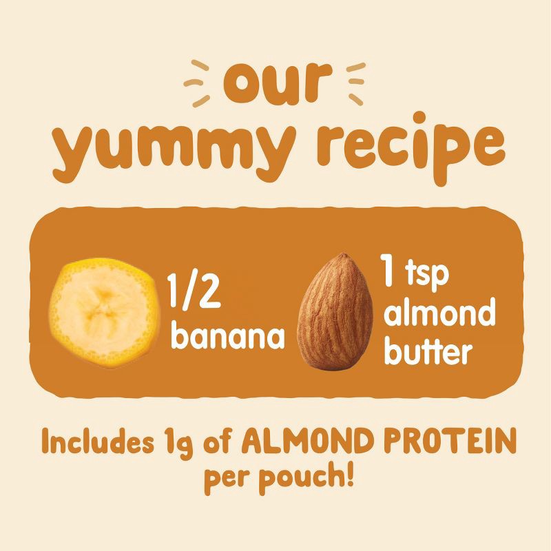 slide 7 of 7, Happy Baby Nutty Blends Organic Bananas & Almond Butter Baby Food Pouch - 3oz, 3 oz