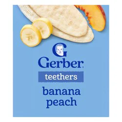 Gerber Baby Food Banana Peach Teething Wafer Baby Snack - 12ct/1.7oz Total