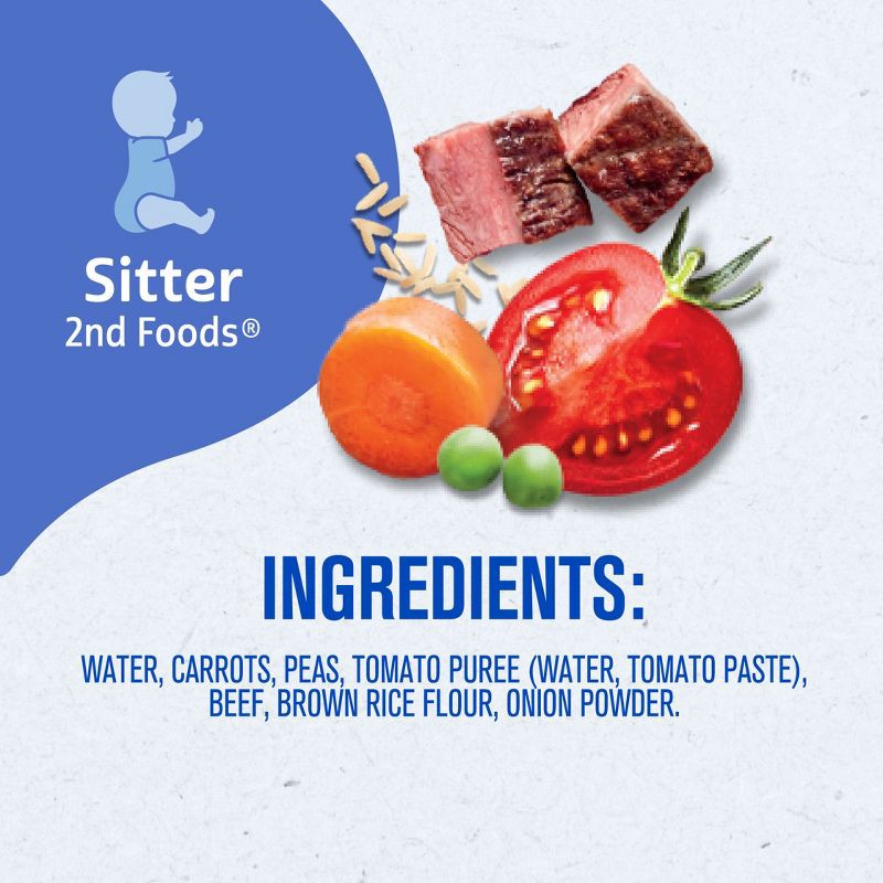 slide 9 of 10, Gerber Baby Food Stage 2 Vegetable & Beef Puree Tub - 2ct/4oz, 2 ct; 4 oz