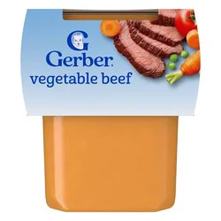 Gerber Baby Food Stage 2 Vegetable & Beef Puree Tub - 2ct/4oz