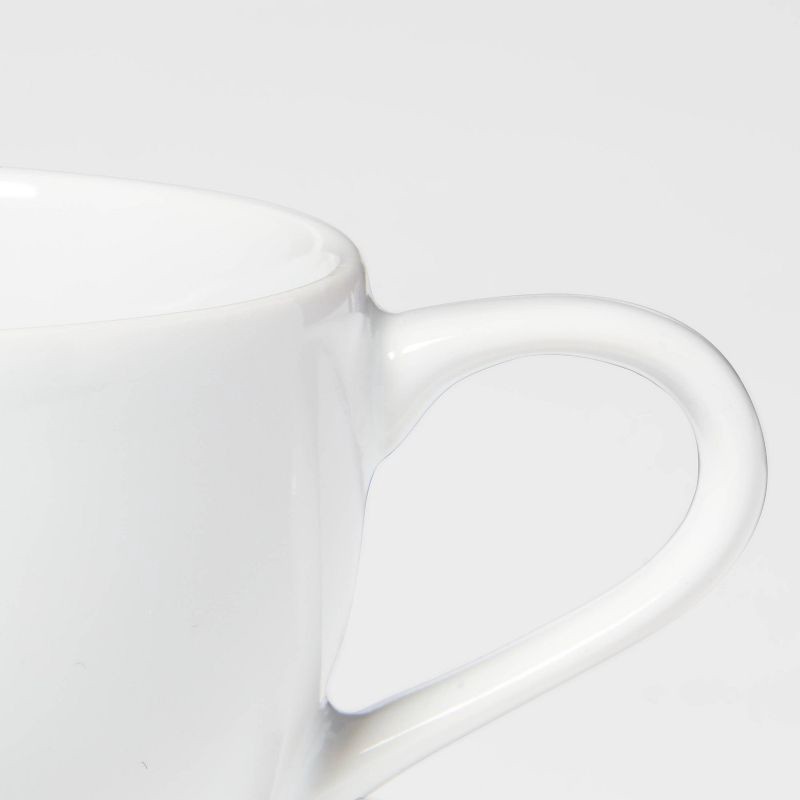slide 3 of 3, 3.4oz Porcelain Espresso Cup with Saucer White - Threshold™: Traditional Style, Dishwasher & Microwave Safe, 3.4 oz