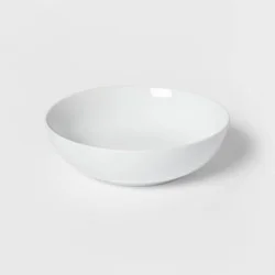 136oz Porcelain Coupe Serving Bowl White - Threshold™: Large Round Glazed Dish, Microwave & Dishwasher Safe