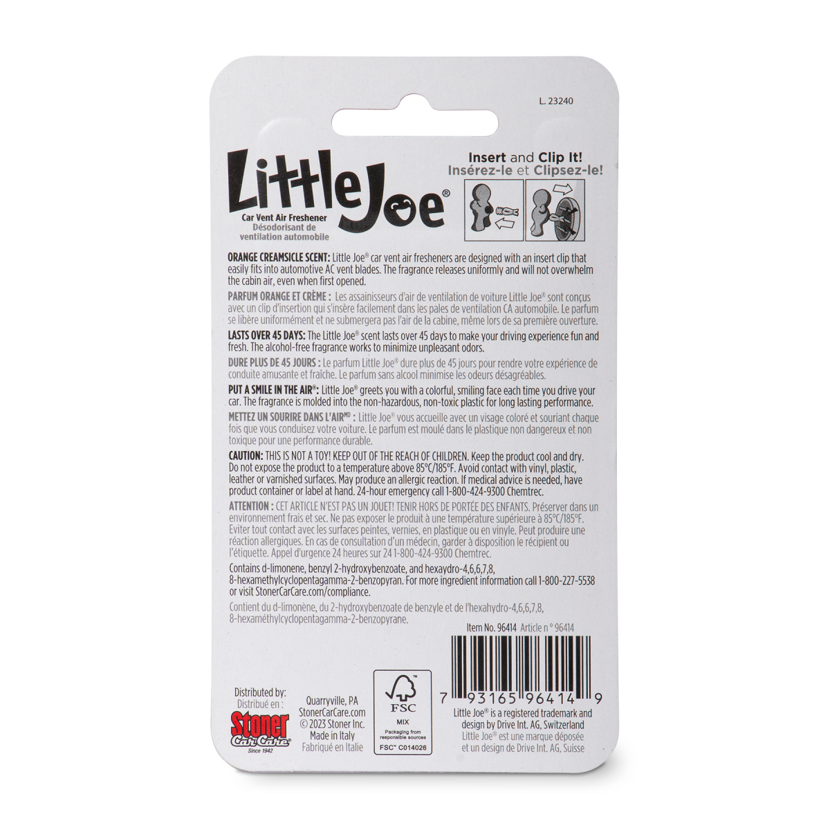 slide 2 of 2, Little Joe Air Freshener Orange Creamsicle, 1 ct