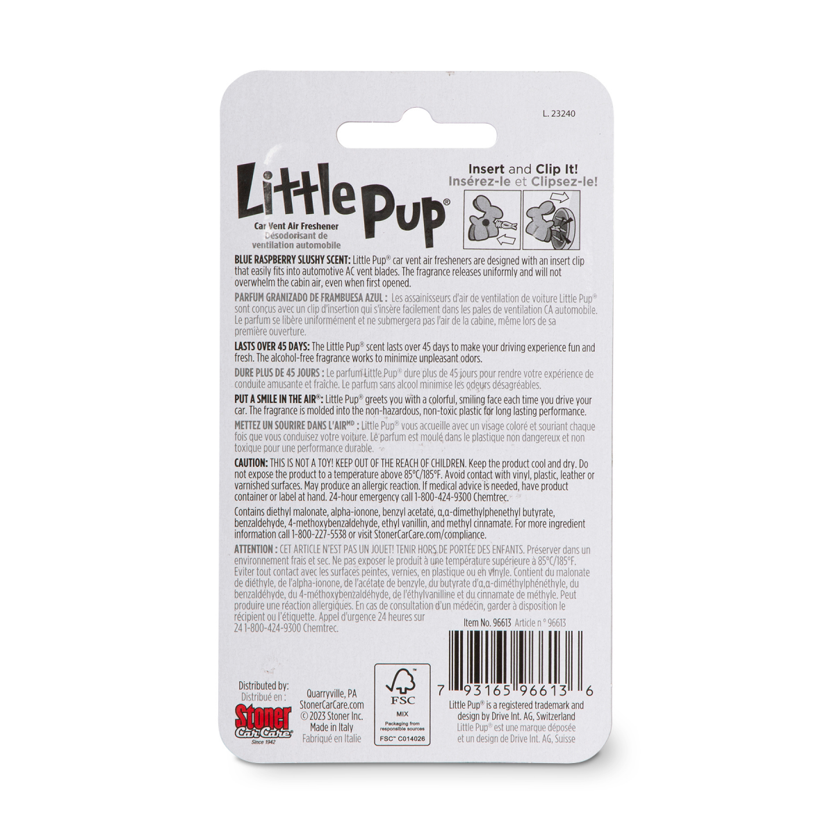 slide 2 of 2, 3M Little Pup Blue Raspberry Slushy Air Freshener, 1 ct