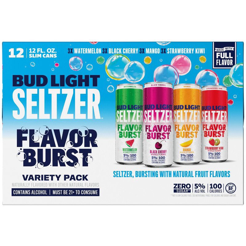 slide 11 of 11, Bud Light Seltzer Bud Light Hard Seltzer Variety Pack - 12pk/12 fl oz Cans, 12 ct; 12 fl oz