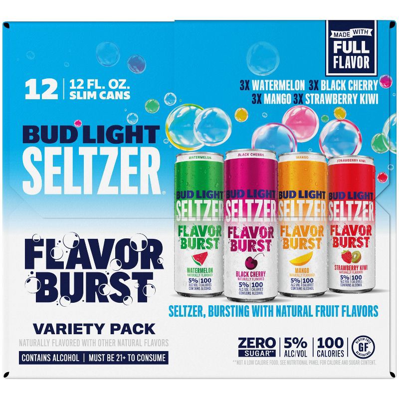 slide 10 of 11, Bud Light Seltzer Bud Light Hard Seltzer Variety Pack - 12pk/12 fl oz Cans, 12 ct; 12 fl oz