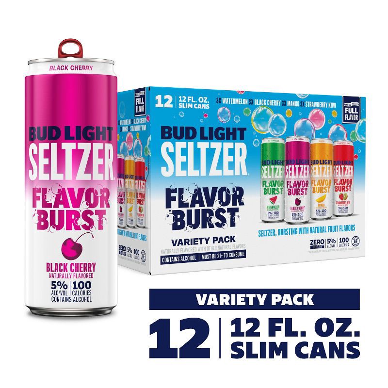 slide 8 of 11, Bud Light Seltzer Bud Light Hard Seltzer Variety Pack - 12pk/12 fl oz Cans, 12 ct; 12 fl oz
